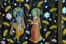 Pichwai Painting ~ Kamal Talai . Radha Krishna ~ { 3 X 5 Feet}